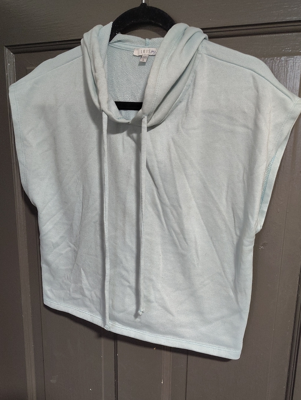iris Mint Sleeveless Hoodie Sweatshirt